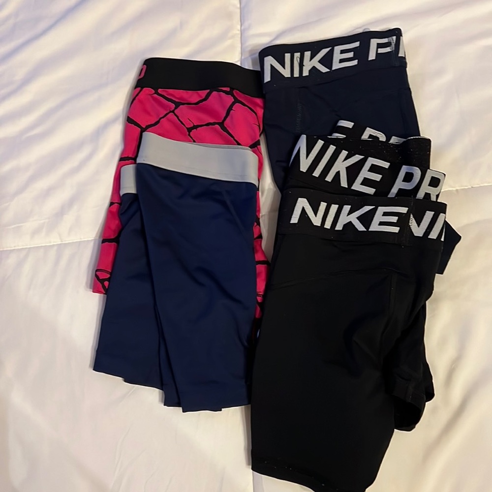 5 Nike Pro athletic shorts